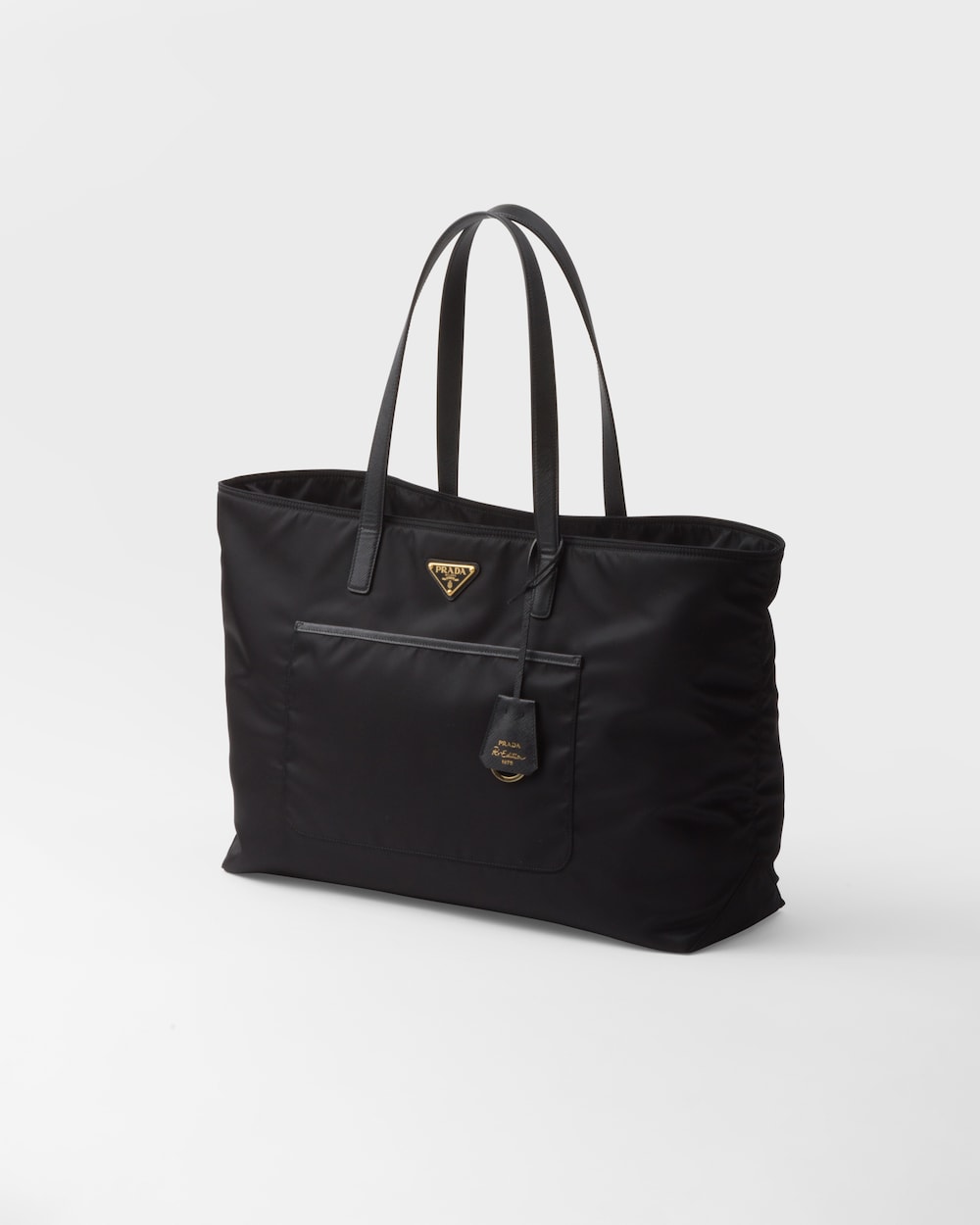 Prada Re-Edition 1978 Large Re-Nylon And Saffiano Tote Bag Black For Women 16.9 Inches/ 43 Cm 1BG527_R064_F0002_V_OOO - Image 2