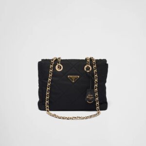 Alternative view of Prada Re-Edition 1995 Chaîne Re-Nylon Tote Black Bag For Women 1BG468_2AOS_F0002_V_COO- 25 Cm/ 9.8 Inches