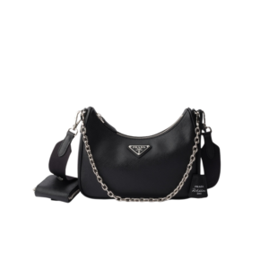 Prada Re-Edition 2005 Saffiano Leather Bag Black For Women, Women's Bags 8.6in/22cm