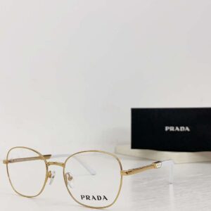 Prada Round Glasses Gold For Women