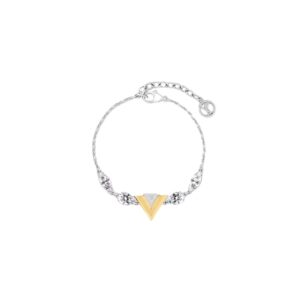 Louis Vuitton V For Vuitton Bracelet Gold/Silver Color For Women M1309A