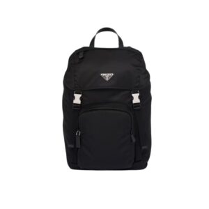 Prada Re-Nylon And Saffiano Backpack Black For Men 45cm / 17.7in 2VZ135_2DMG_F0002_V_HOL