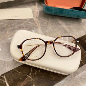 Gucci Round Frame Flat Sunglasses Brown For Women