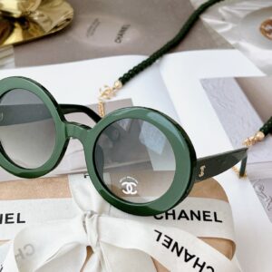 Chanel Round Sunglasses Green For Women