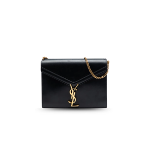 Saint Laurent Cassandra Medium Shoulder Bag 8.6in/ 22cm Black Gold Hardware For Women