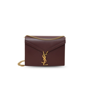 Saint Laurent Cassandra Medium Shoulder Bag 8.6in/ 22cm Burgundy Gold Hardware For Women‎