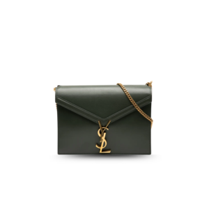 Saint Laurent Cassandra Medium Shoulder Bag 8.6in/ 22cm Green Gold Hardware For Women‎