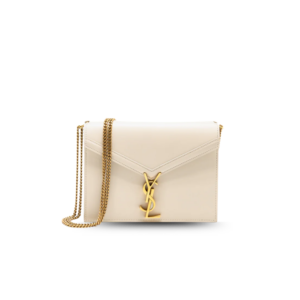 Saint Laurent Cassandra Medium Shoulder Bag 8.6in/ 22cm White Gold Hardware For Women‎