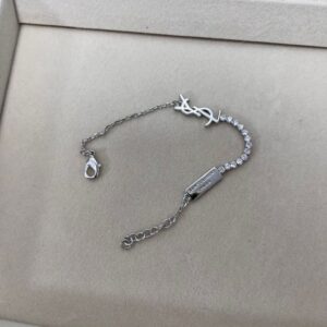 Alternative view of Saint Laurent Cassandre Charm Bracelet In Palladium For Women 712345Y15268162