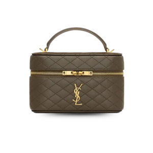 Saint Laurent GABY Vanity Top Handle Bag 7.1in/ 18cm Light Musk Bronze Hardware For Women