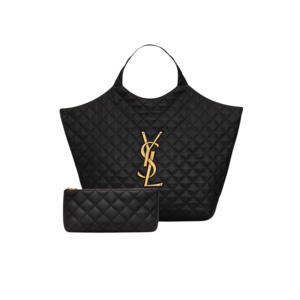Saint Laurent Icare Maxi Shopping Bag Black For Women 16.9in/43cm 698651AAANG1000