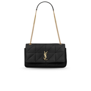 Saint Laurent Jamie Medium Chain Shoulder Bag 9.8in/ 25cm Black Gold Hardware For Women