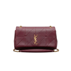 Saint Laurent Jamie Medium Chain Shoulder Bag 9.8in/ 25cm Burgundy Gold Hardware For Women