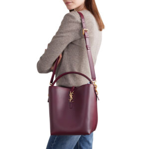 Alternative view of Saint Laurent LE 37 Crossbody Bag 9.8in/ 25cm Rouge Cabernet Gold Hardware For Women