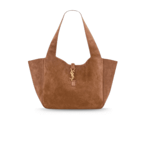 Saint Laurent LE 5 A 7 Bea Tote Bag 19.7in/ 50cm Caramel Cognac Suede Gold Hardware For Women 763435008IW2885