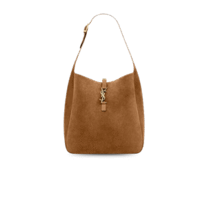 Saint Laurent LE 5 A 7 Supple Large Hobo Bag 11.8in/ 30cm Caramel Cognac Suede Gold Hardware For Women 8505451U80W2916
