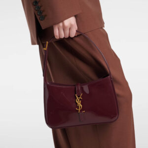 Alternative view of Saint Laurent Le 5 A 7 Shoulder Bag 9in/ 23cm Dark Red Wine Gold Hardware For Women 657228B870W6413