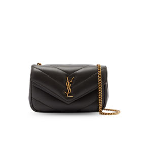 Saint Laurent Loulou Mini Shoulder Bag 7.9in/ 20cm Black Gold Hardware For Women 821749AAEAX1000