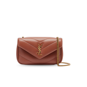 Saint Laurent Loulou Mini Shoulder Bag 7.9in/ 20cm Hortensia Gold Hardware For Women 821749AAEAX5036