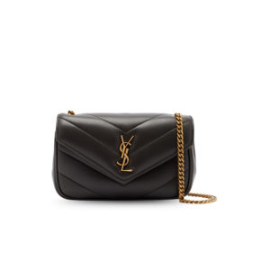Saint Laurent Loulou Mini Shoulder Bag 7.9in/ 20cm Urban Grey Gold Hardware For Women 821749AAEAX1997