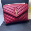 Saint Laurent Loulou Small Chain Bag In Matelassé "Y" Burgundy For Women 9.8in/23cm YSL 494699DV7276475 - Image 2