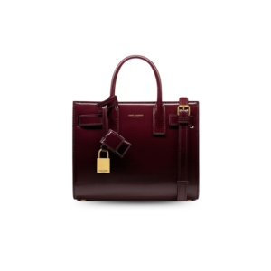 Saint Laurent Sac De Jour Nano Top Handle Bag 8.7in/ 22cm Dark Red Wine Gold Hardware For Women 398711B870W6413