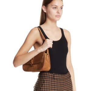 Alternative view of Saint Laurent Solferino Medium Shoulder Bag 9.6in/ 24.5cm Caramel Cognac Bronze Hardware For Women 8323301U80W2916