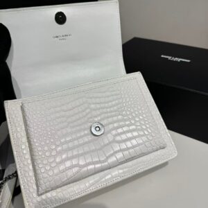 Alternative view of Saint Laurent Sunset Medium Chain Bag For Women 8.6in/22cm White YSL 442906DND0N9207