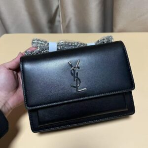 Alternative view of Saint Laurent Sunset Medium Chain Bag Black For Women‎ 8in/20cm 442906D420N1000