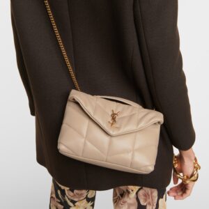 Alternative view of Saint Laurent Toy Puffer Crossbody Bag 9in/ 23cm Dark Beige Light Bronze Hardware For Women 7593371EL072721