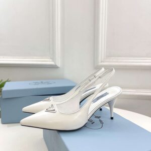 Alternative view of Prada Slingback Spike Pumps White For Women