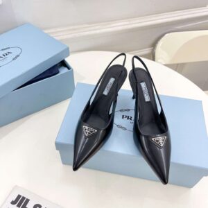 Alternative view of Prada Slingback Spike Pumps Black For Women