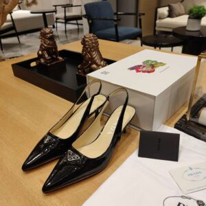 Alternative view of Prada Slingback Spike Pumps Black For Women