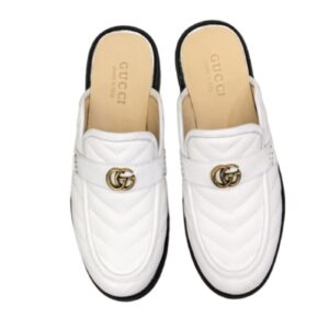 Gucci Slipper With Interlocking G White For Men