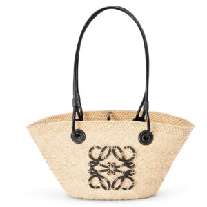 Loewe Small Anagram Basket Bag Beige/Black For Women 15in / 38cm A223P65X01