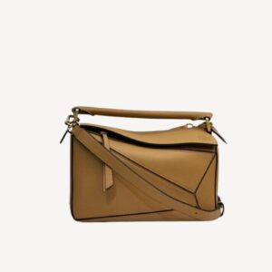 Loewe Small Puzzle Bag Brown For Women 9.4in / 24cm