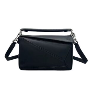 Loewe Small Puzzle Bag Black For Women 9.4in / 24cm 322.30.S21