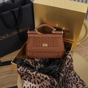 Alternative view of Dolce & Gabbana Small Sicily Handbag Brown For Women 7.5in/19cm