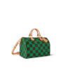 Louis Vuitton Speedy 40 Bandouliere Top Handle Bag 15.7 in/ 40cm Damier Pop Green Gold Hardware For Men N40579 - Image 3