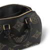 Louis Vuitton Speedy Bandouliere 25 Top Handle Bag 9.8 in/ 25 cm Black Gold Hardware For Women M46736 - Image 6