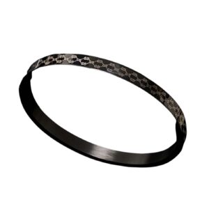 Gucci Double G Bracelet Black For Women