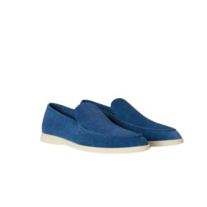Loro Piana Summer Walk Loafers Blue For Men FAE8124