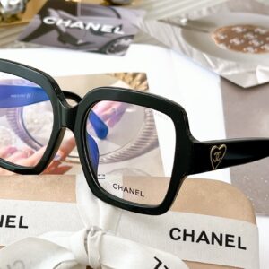 Chanel Sunglasses Pearls Gold CC Logo Black For Women