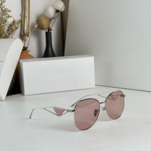 Alternative view of Prada Sunglasses With Triangle Logo Silver For Women