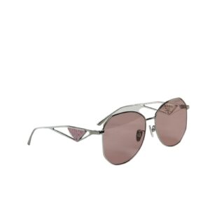 Prada Sunglasses With Triangle Logo Silver For Women