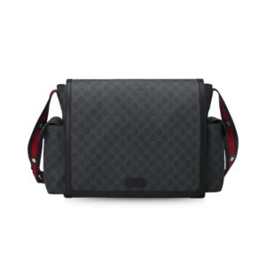 Gucci Supreme Diaper Bag Black For Men 17.3 in/ 44 cm 495909 K5RLN 1095