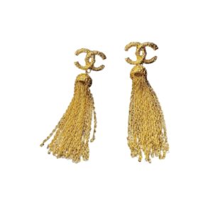 Chanel Tassel Earrings Gold For Women