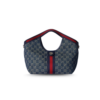 Gucci Giglio Small Tote Bag 9.8in/ 25cm Blue/ White Denim Gold Hardware For Women ‎860845 FAFRW 8864
