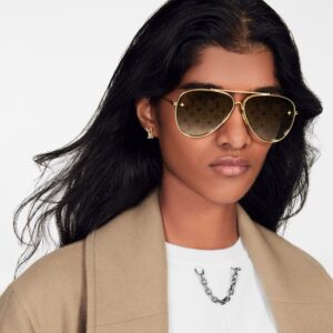Alternative view of Louis Vuitton The LV Pilot Sunglasses Gold Z1620U