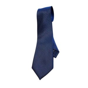 Hermes Tie 7 Faconnee New H Navy Blue For Men